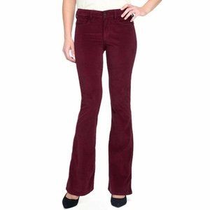 NWT POINSETTIA RED Velveteen FLARE Colored NYDJ Not Your Daughters Jeans Size 00